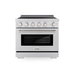 ZLINE 36 in Induction Range 5.2 cu. ft. 5 Element Cooktop Electric Convection Oven Stainless Steel (SINR36)