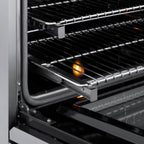 ZLINE 36 in. Induction Range 5.2 cu. ft. 5 Element Cooktop Electric Oven Satin Stainless Steel Champagne Bronze Accents (SINRSZ-36-CB)