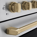 ZLINE 24 in. Induction Range 3.2 cu. ft. Electric Convection Oven 3 Element Cooktop Stainless Steel Champagne Bronze Accents (SINRZ-24-CB)