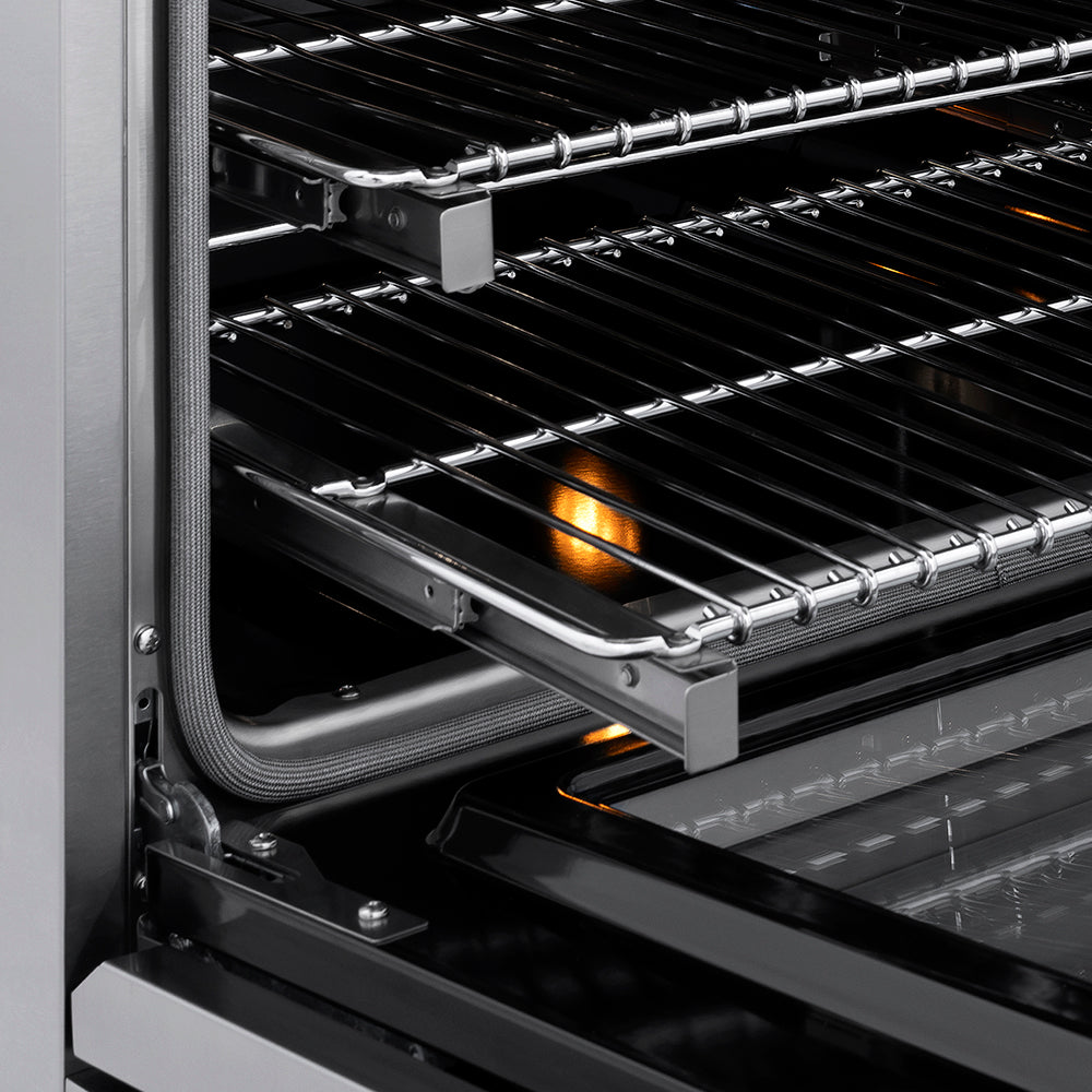 ZLINE 30 in. Induction Range 4.2 cu. ft. 4 Element Cooktop Electric Convection Oven Stainless Steel Matte Black Accents (SINRZ-30-MB)