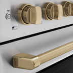 ZLINE 36 in Induction Range 5.2 cu ft Electric Convection Oven 5 Element Cooktop Champagne Bronze Accents (SINRZ-36-KCB)