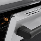 ZLINE 36 in. Induction Range 5.2 cu. ft. 5 Element Cooktop Electric Convection Oven Stainless Steel Matte Black Accents (SINRZ-36-MB)