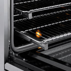 ZLINE 36 in. Induction Range 5.2 cu. ft. 5 Element Cooktop Electric Convection Oven Stainless Steel Matte Black Accents (SINRZ-36-MB)