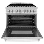 ZLINE 36 in. Dual Fuel Range with Gas Cooktop, Electric Oven and Griddle, 4.6 cu. ft., Stainless Steel (RA-GR-36)