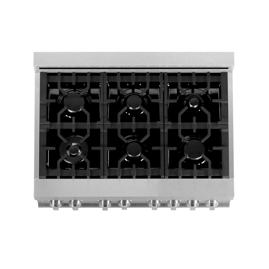 ZLINE 48 in. Legacy Dual Fuel Range with 7 Gas Burners, Griddle, and Double Electric Ovens, 6.0 cu. ft., Satin Stainless Steel (RAS-SN-GR-48)