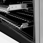 ZLINE 36 in. 4.6 cu. ft. Legacy Dual Fuel Range with 6-Burner Gas Cooktop and Electric Convection Oven, Satin Stainless Steel with White Matte Door (RAS-WM-36)