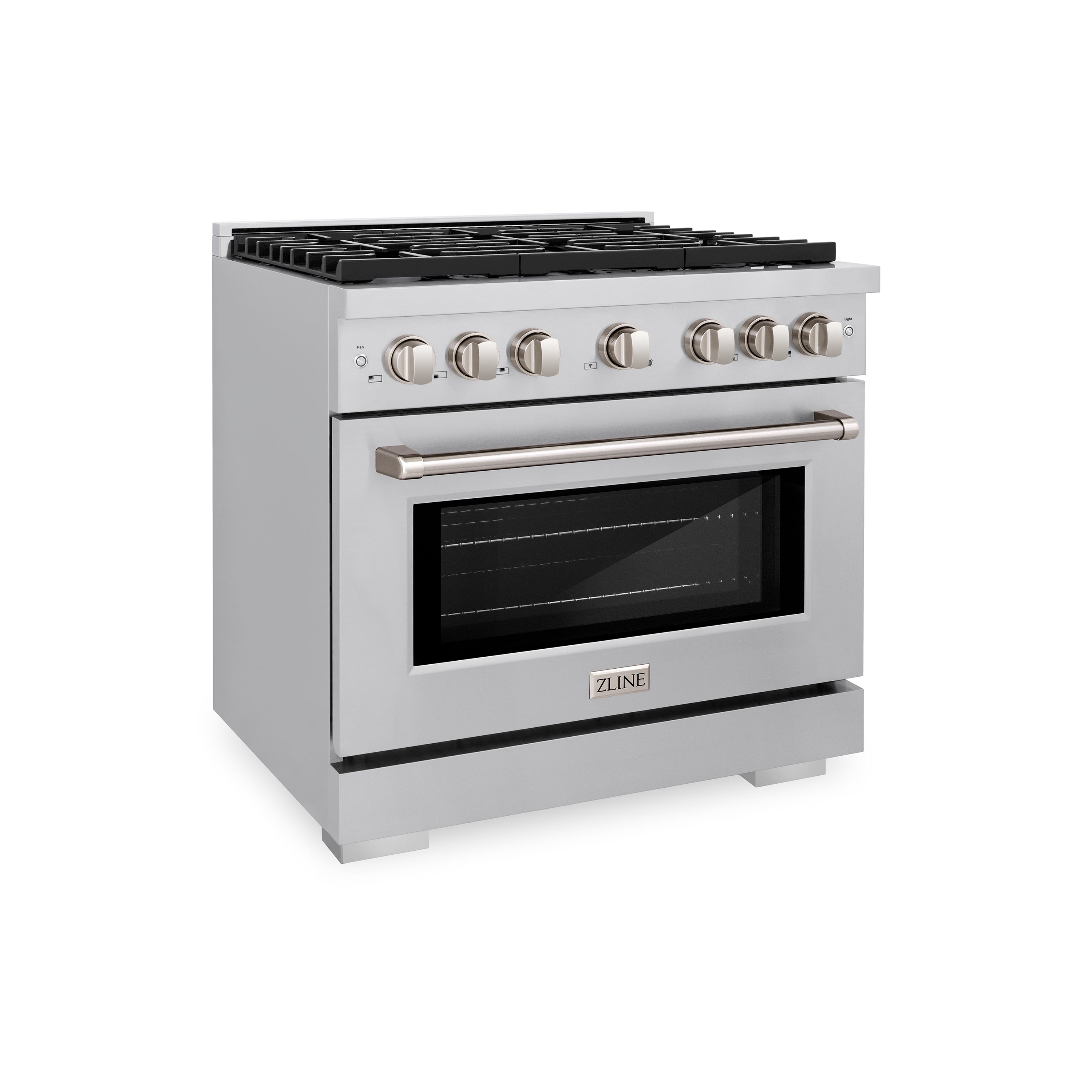 ZLINE Paramount 36 in. Dual Fuel Range, 5.2 cu. ft. Electric Convection Oven, 6 Gas Burners, Stainless Steel (SDR36)