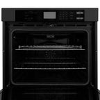 ZLINE Kitchen Appliance Package with 36 in. Black Stainless Steel Rangetop and 30 in. Double Wall Oven, 2KP-RTBAWD36
