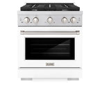 ZLINE Paramount 30 in. 4.2 cu. ft. Gas Range with Convection Oven, Stainless Steel with White Matte Door (Model SGR-WM-30)