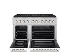 ZLINE Paramount 48 in. 6.7 cu. ft. Gas Range with Convection Oven, Stainless Steel with White Matte Doors (SGR-WM-48)