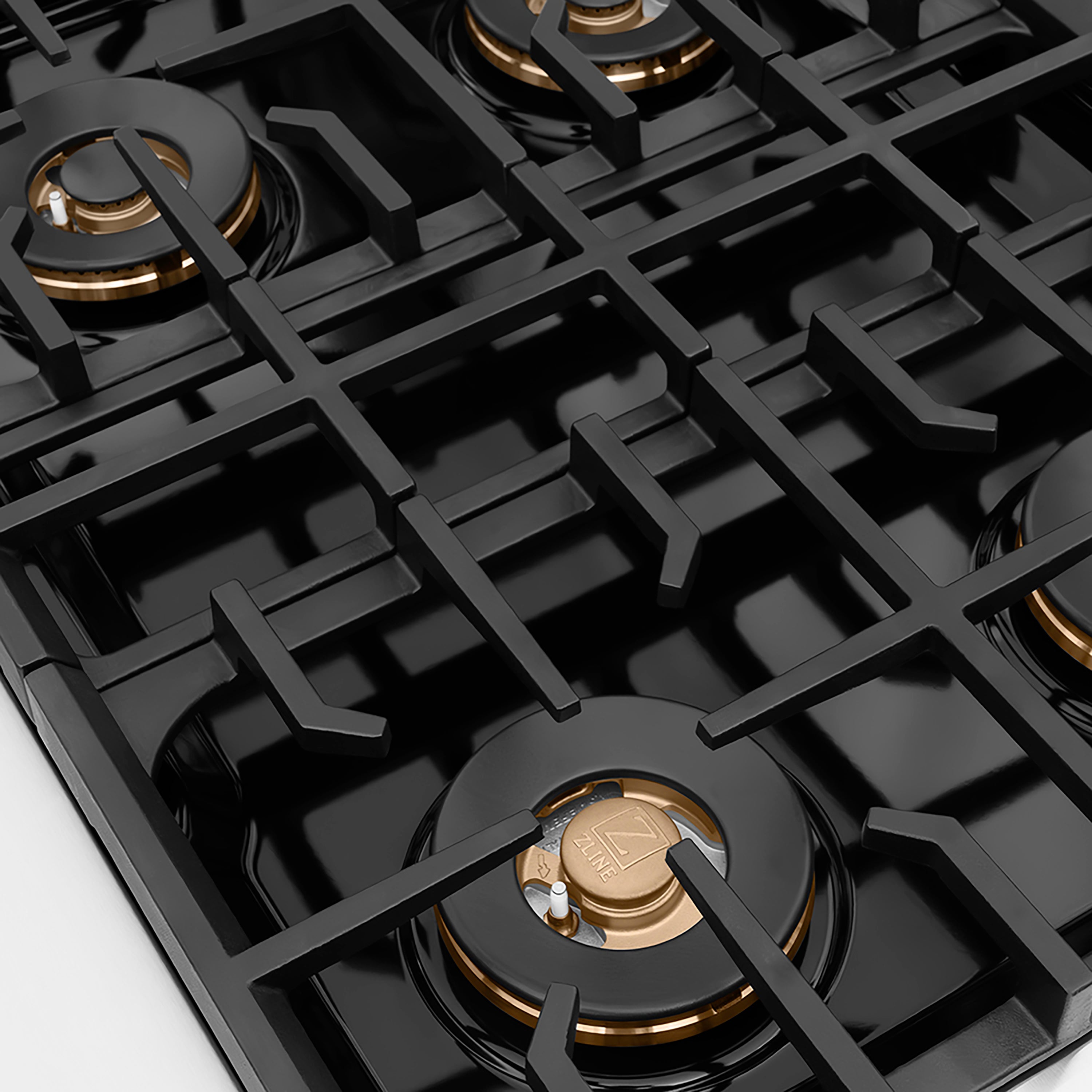 ZLINE Autograph Edition 30" Paramount Gas Rangetop with 4 Burner DuoPro™ Cooktop in Stainless Steel and Champagne Bronze Accents, PSRTZ-30-CB