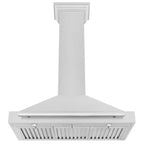 ZLINE 36 Inch Wall Mount Range Hood Convertible Satin Stainless Steel 400 CFM Stainless Steel Handle (KB4SNX-36)