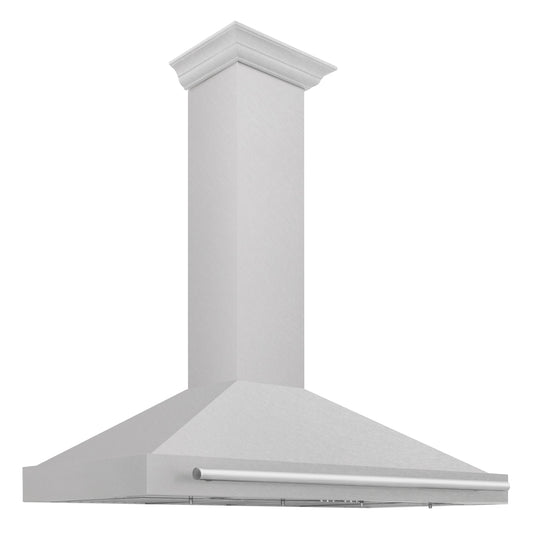 ZLINE 48 Inch Wall Mount Range Hood Convertible Satin Stainless Steel 400 CFM Stainless Steel Handle (KB4SNX-48)