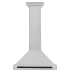 ZLINE 30 in. Wall Mount Range Hood Convertible Satin Stainless Steel Matte Black Handle 400 CFM (KB4SNZ-30-MB)