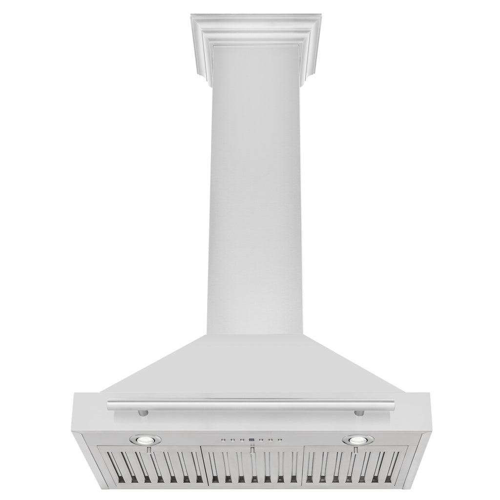 ZLINE 30 in. Wall Mount Range Hood Stainless Steel with Stainless Steel Handle (KB4STX-30)