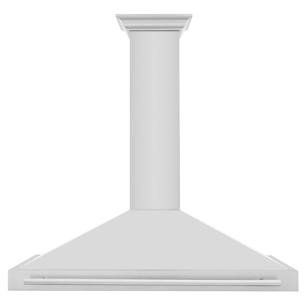 ZLINE 48 Inch Wall Mount Range Hood Stainless Steel 400 CFM Stainless Steel Handle (KB4STX-48)