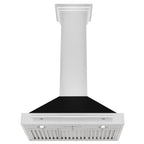 ZLINE 30 in. Wall Mount Range Hood Stainless Steel Black Matte Shell 4-Speed 400 CFM (KB4STX-BLM-30)