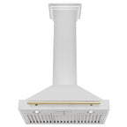 ZLINE 30 in. Wall Mount Range Hood Stainless Steel Gold Handle Autograph Edition (KB4STZ-30-G)