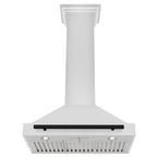 ZLINE 30 in Wall Mount Range Hood Stainless Steel Autograph Edition Matte Black Handle KB4STZ-30-MB