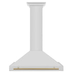 ZLINE 36 Inch Wall Mount Range Hood Stainless Steel Champagne Bronze Handle KB4STZ-36-CB