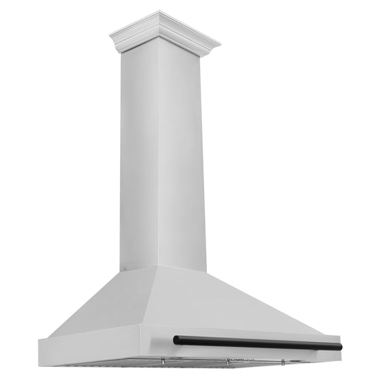 ZLINE 36 Inch Range Hood Stainless Steel Autograph Edition Matte Black Handle (KB4STZ-36-MB)