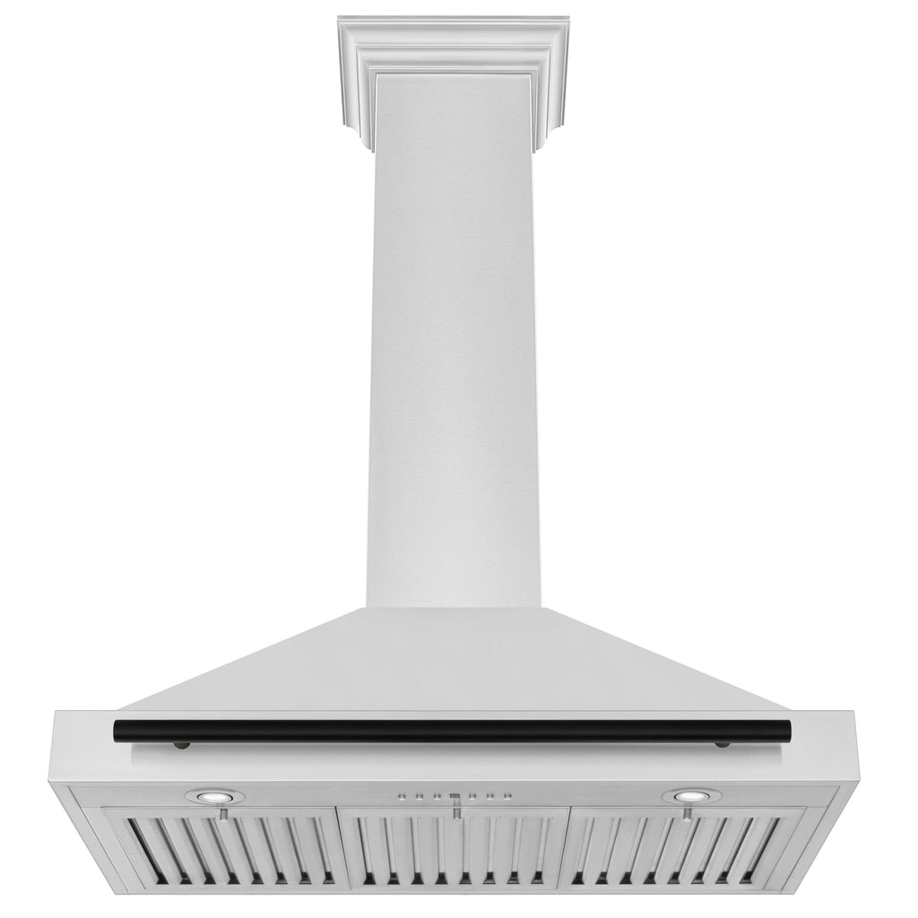 ZLINE 36 Inch Range Hood Stainless Steel Autograph Edition Matte Black Handle (KB4STZ-36-MB)