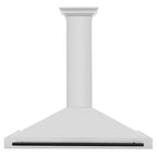 ZLINE 48 Inch Wall Mount Range Hood Stainless Steel Matte Black Handle 4-Speed Ventilation (KB4STZ-48-MB)