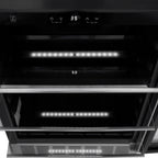 ZLINE Autograph 24" Monument 154 Can Beverage Fridge in Stainless Steel with Black Accents, RBVZ-US-24-MB