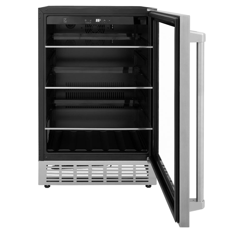 ZLINE Appliance Package - 36" Gas Range, Range Hood, Microwave Drawer, Dishwasher and Beverage Fridge, 5KP-SGRRH36-MWDWV-RBV