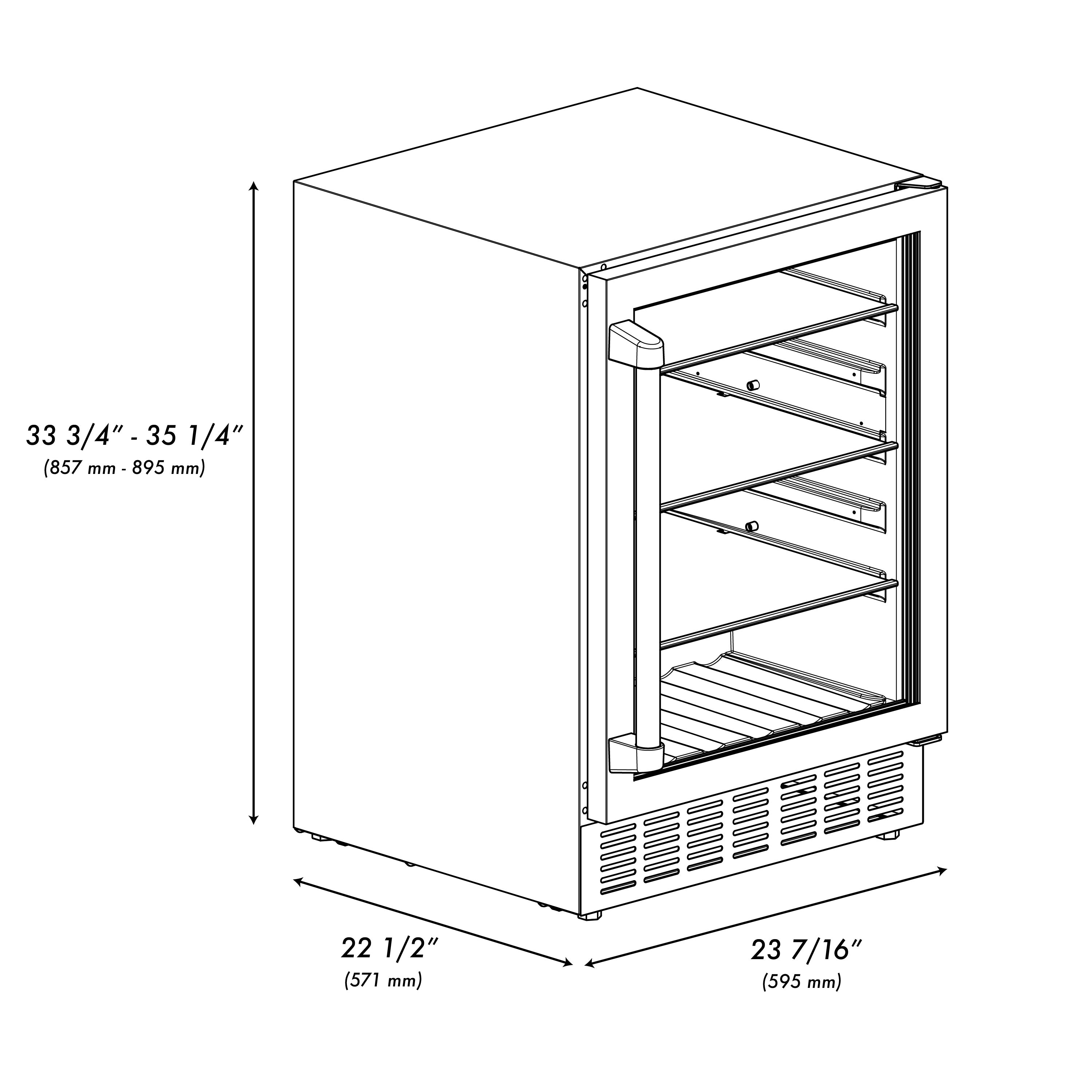 ZLINE 24" Monument 154 Can Beverage Fridge in Stainless Steel, RBV-US-24