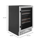 ZLINE Autograph Package - 24" Wine Cooler and 24" Beverage Fridge with Matte Black Accents, 2KP-RBV-RWV-MB