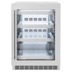 ZLINE 24" Touchstone 151 Can Beverage Fridge With Satin Stainless Steel Glass Door, RBSO-SN-24