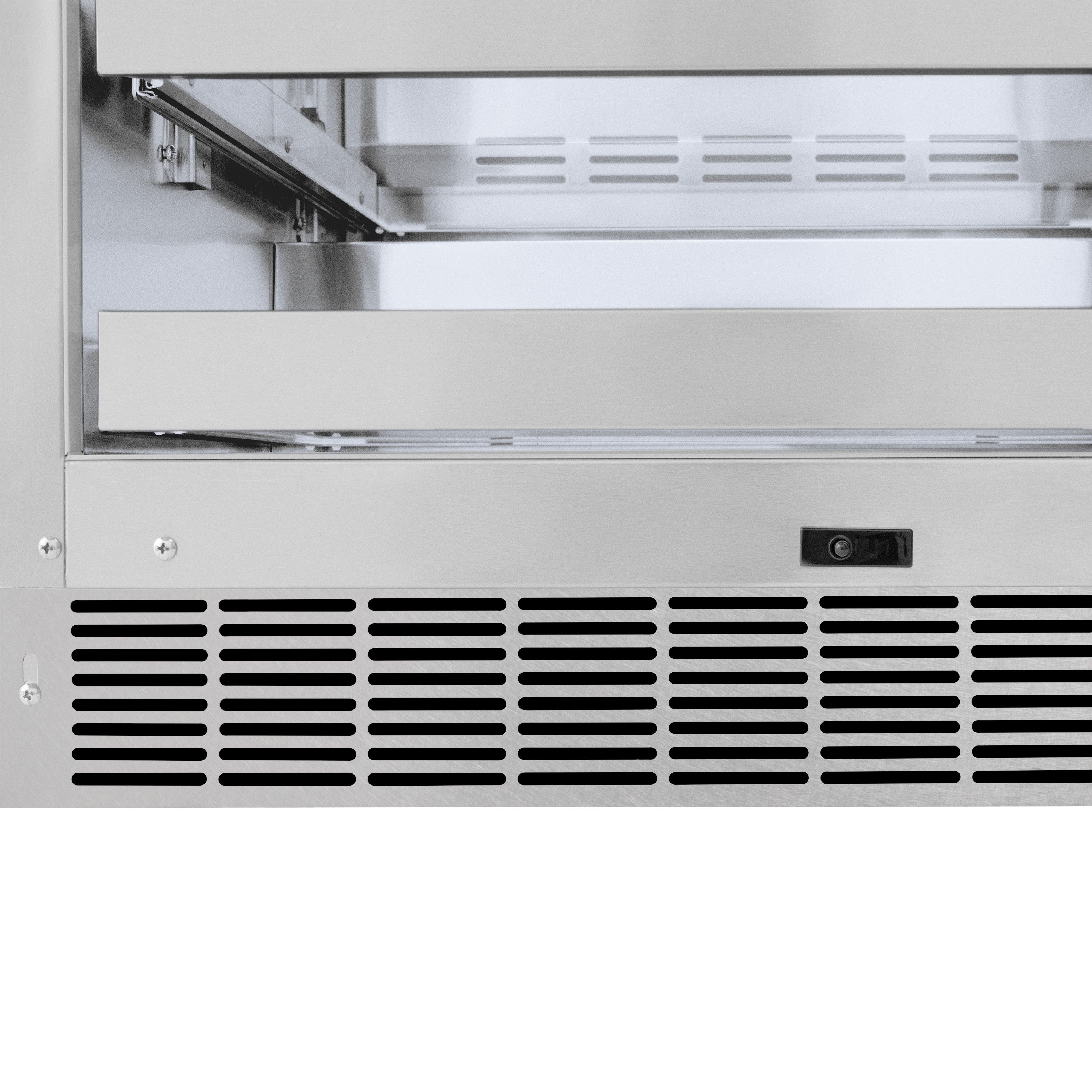 ZLINE 24" Touchstone Dual Zone 44 Bottle Wine Cooler with Satin Stainless Steel Glass Door, RWDO-SN-24