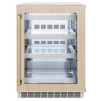ZLINE Autograph 24" Touchstone 151 Can Beverage Fridge with Panel Ready Glass Door and Champagne Bronze Handle,  RBSPOZ-24-CB