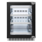 ZLINE Autograph 24" Touchstone 151 Can Beverage Fridge with Panel Ready Glass Door and Champagne Bronze Handle,  RBSPOZ-24-CB