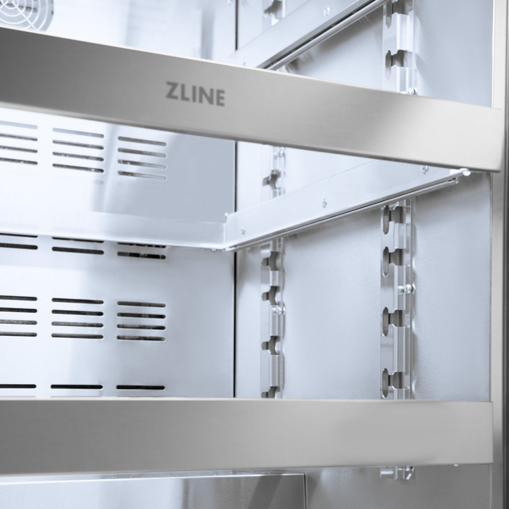 ZLINE Autograph 24" Touchstone 151 Can Beverage Fridge with Panel Ready Glass Door and Matte Black Handle,  RBSPOZ-24-MB