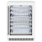 ZLINE 24" Touchstone Dual Zone 44 Bottle Wine Cooler with White Matte Glass Door, RWDO-WM-24