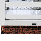 ZLINE 24" Touchstone Dual Zone 44 Bottle Wine Cooler with Hand Hammered Copper Glass Door, RWDO-HH-24