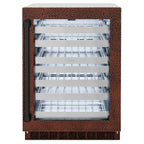 ZLINE 24" Touchstone Dual Zone 44 Bottle Wine Cooler with Hand Hammered Copper Glass Door, RWDO-HH-24