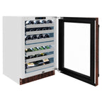 ZLINE 24" Touchstone Dual Zone 44 Bottle Wine Cooler with Hand Hammered Copper Glass Door, RWDO-HH-24