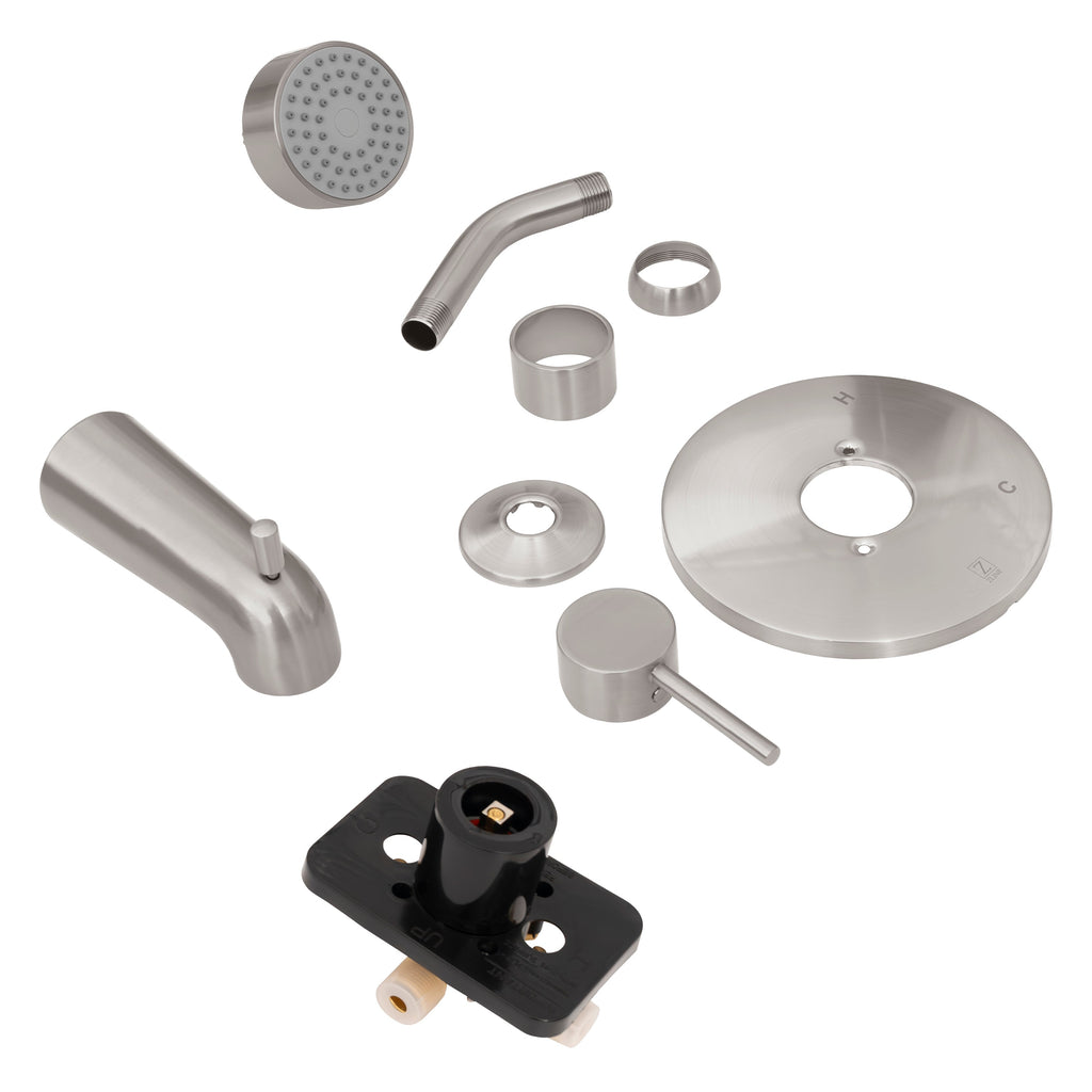 ZLINE Rubicon Elegant Shower System in Brushed Nickel, RBCN1-SHS-BN