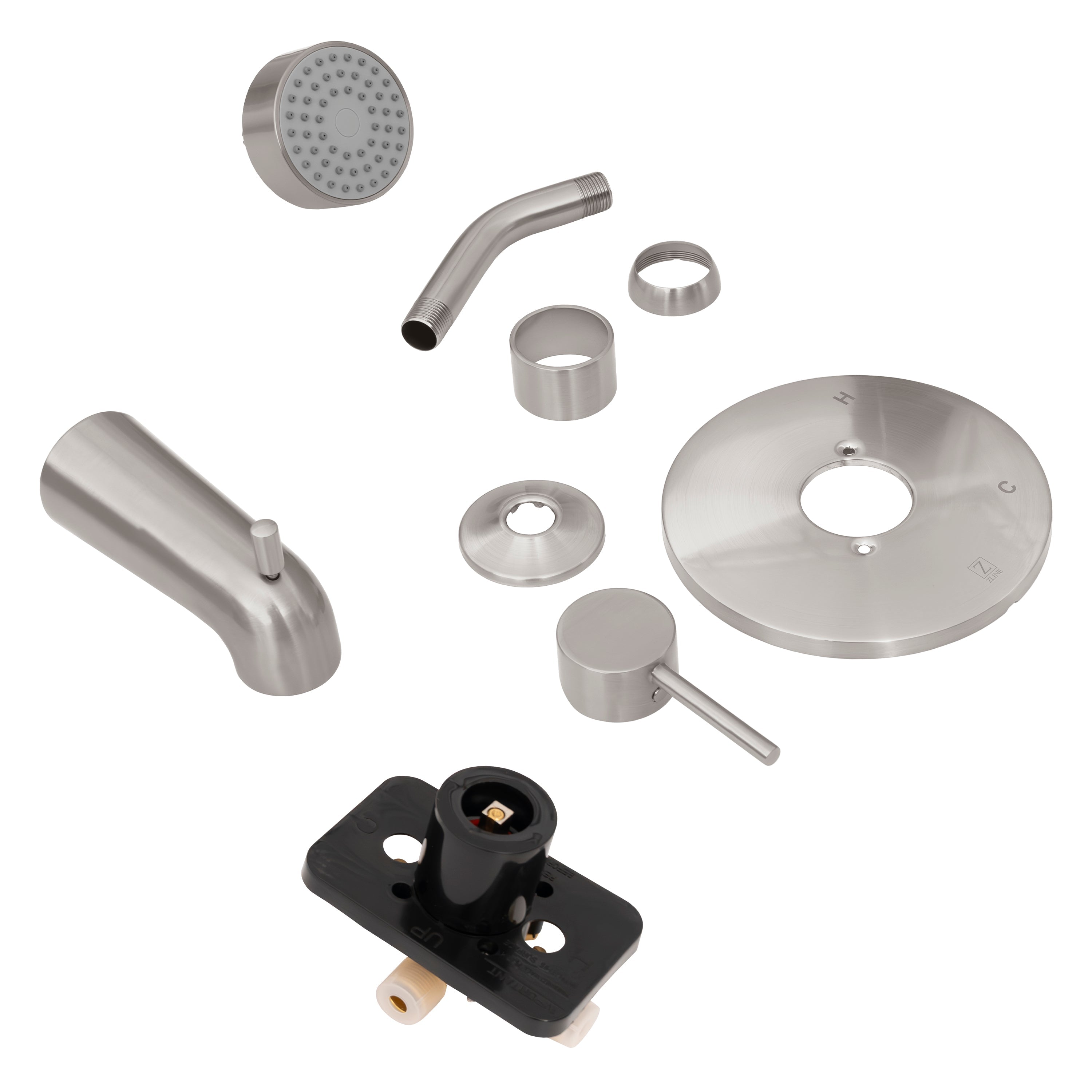 ZLINE Rubicon Elegant Shower System in Brushed Nickel, RBCN1-SHS-BN