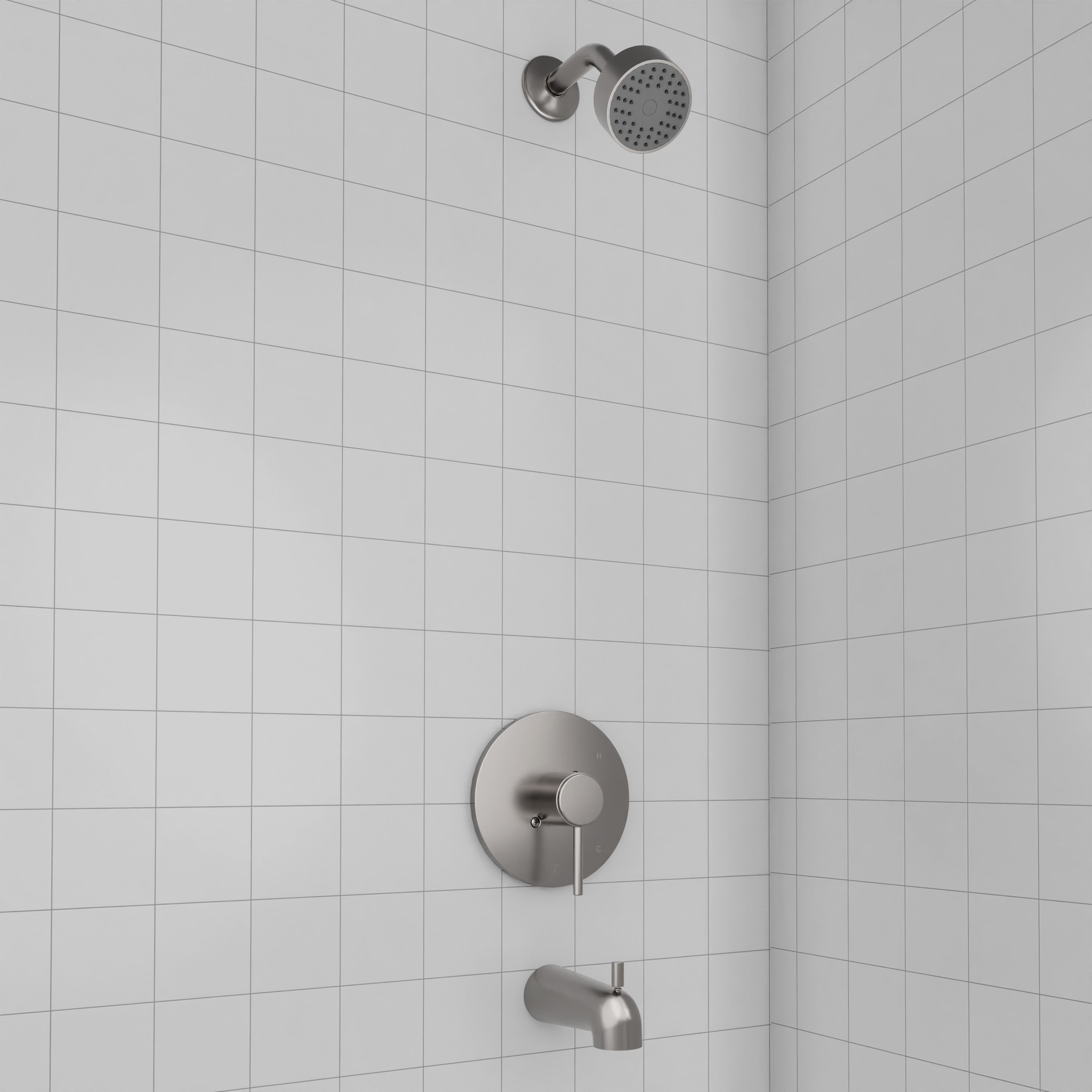 ZLINE Rubicon Elegant Shower System in Brushed Nickel, RBCN1-SHS-BN