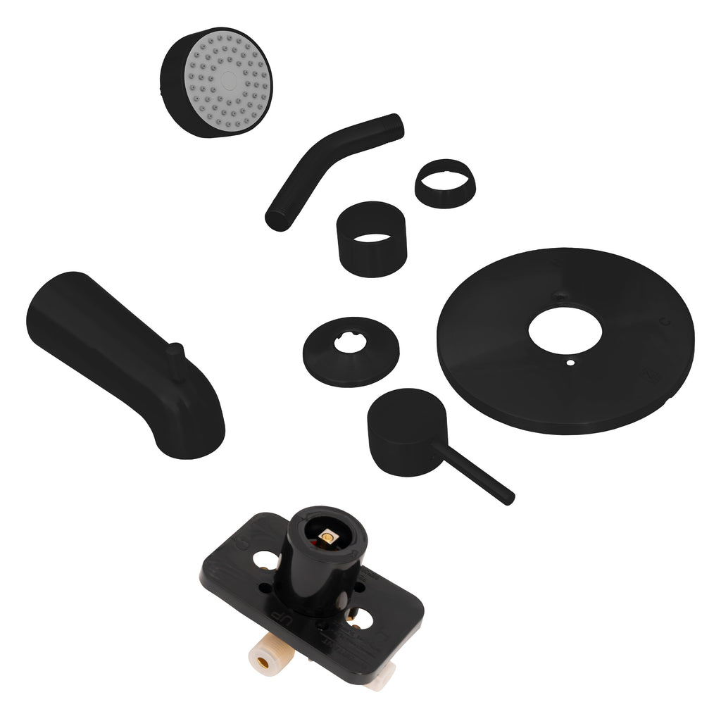 ZLINE Rubicon Elegant Shower System in Matte Black, RBCN1-SHS-MB