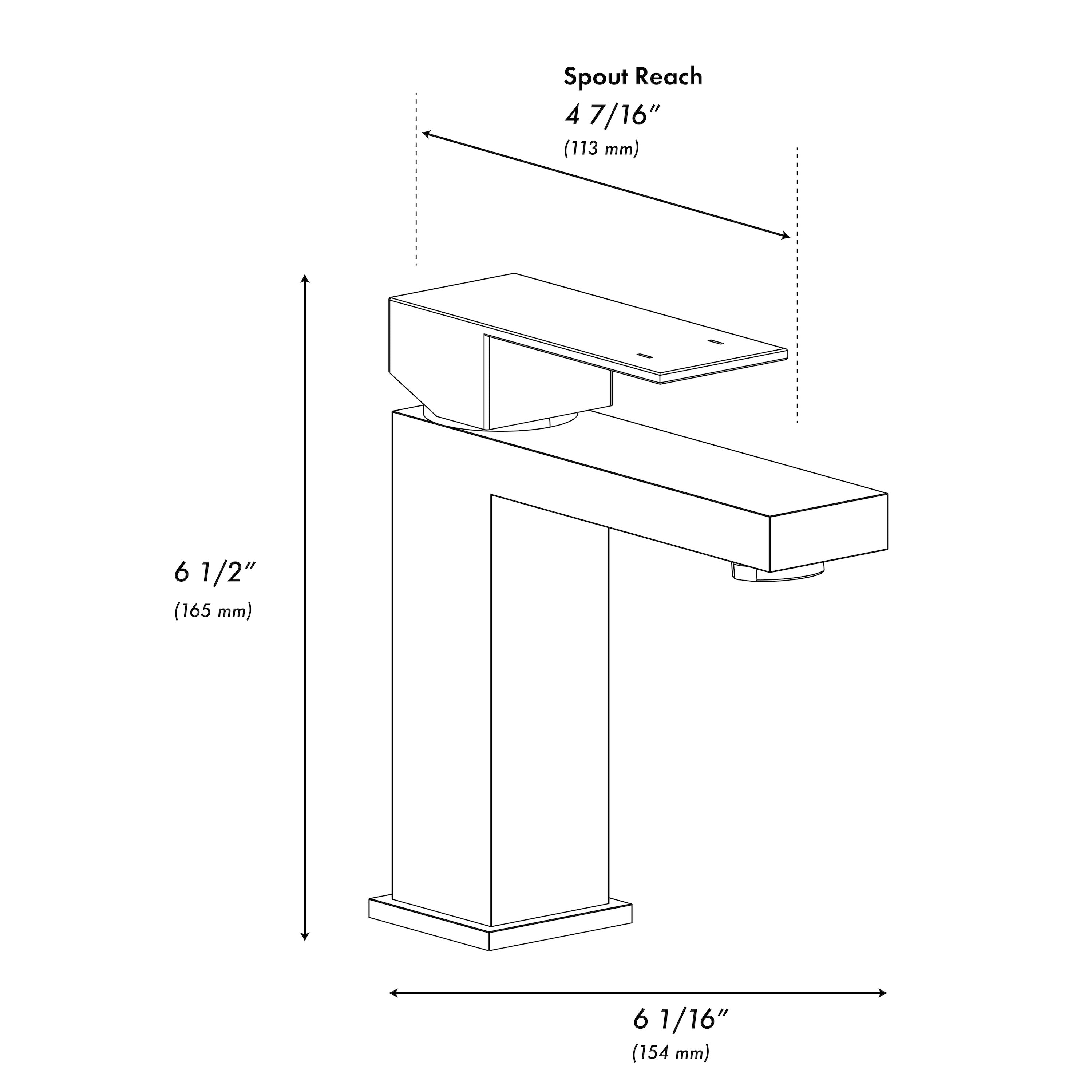 ZLINE Rubicon Modern Single Handle Bath Faucet in Brushed Nickel, RBCN2-BF-BN