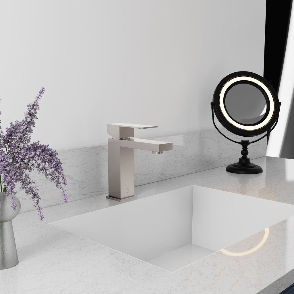 ZLINE Rubicon Modern Single Handle Bath Faucet in Brushed Nickel, RBCN2-BF-BN