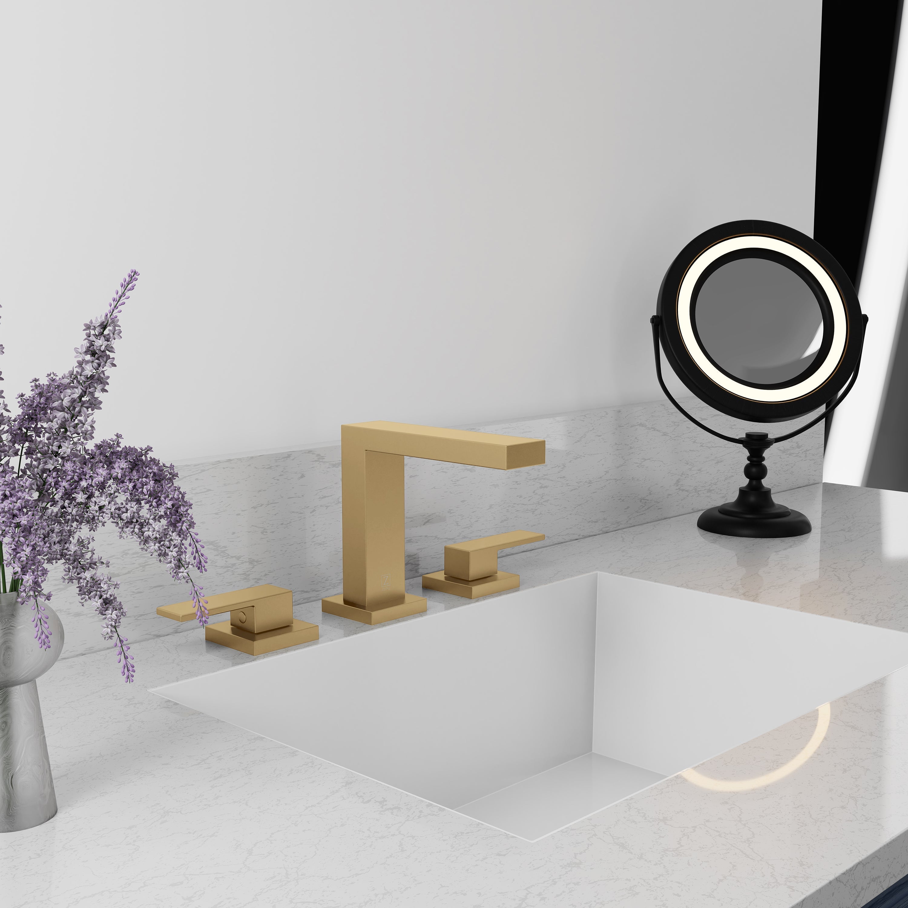 ZLINE Rubicon Modern Widespread Bath Faucet in Champagne Bronze, RBCN3-BF-CB
