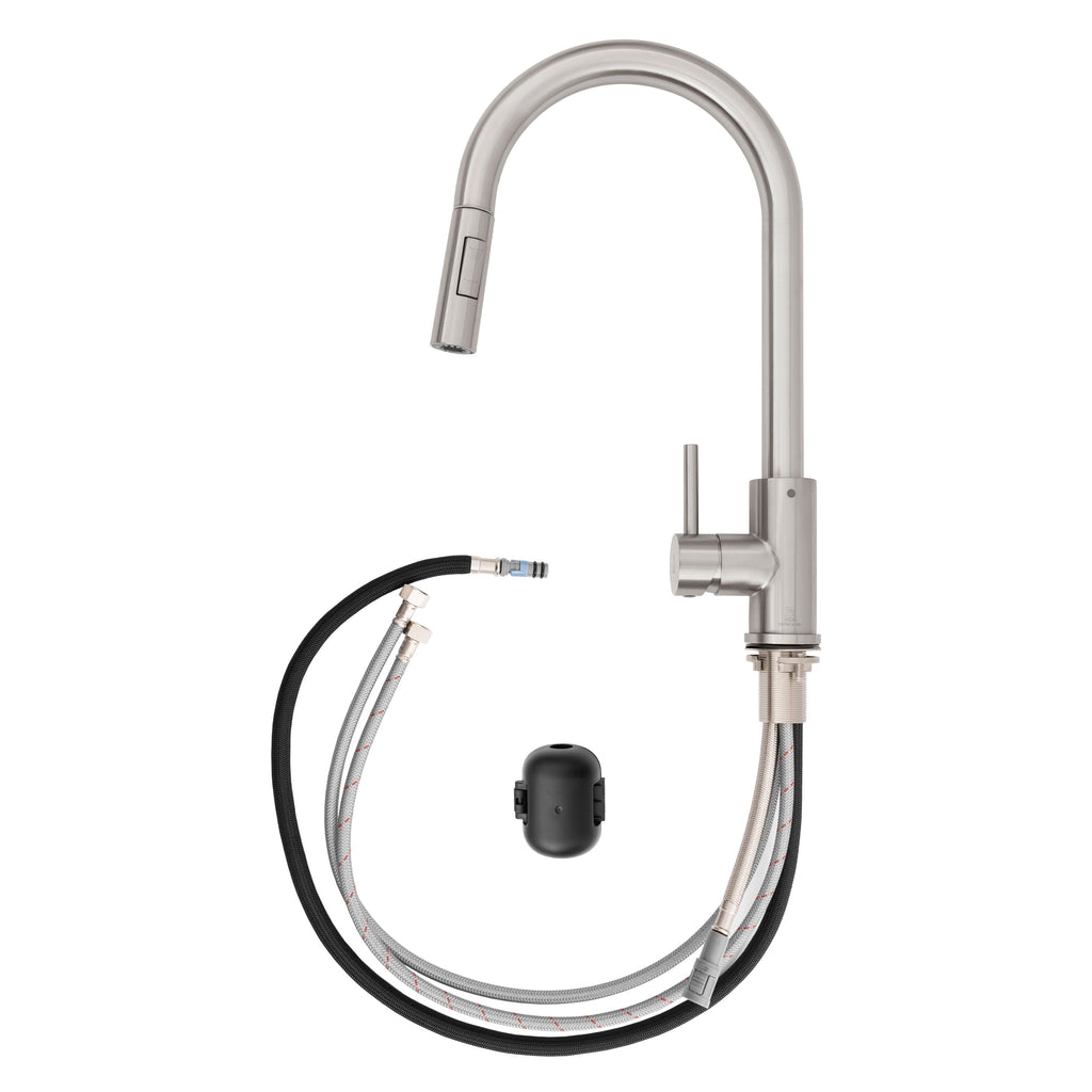 ZLINE Rubicon Pull Down Single Handle Kitchen Faucet in Brushed Nickel, RBCN1-KF-BN