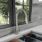 ZLINE Rubicon Pull Down Single Handle Kitchen Faucet in Brushed Nickel, RBCN1-KF-BN