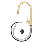 ZLINE Rubicon Pull Down Single Handle Kitchen Faucet in Champagne Bronze, RBCN1-KF-CB
